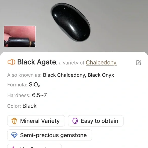 Handcrafted repurpose Florenza fringe pendant black onyx carnelian necklace - Picture 12 of 12